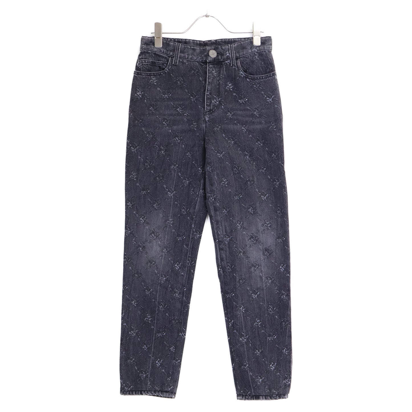 CHANEL シャネル 【美品/国内正規】P62012V47627 ココマークボタン マトラッセ ジップフライ デニムパンツ ボトムス