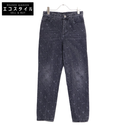 CHANEL シャネル 【美品/国内正規】P62012V47627 ココマークボタン マトラッセ ジップフライ デニムパンツ ボトムス