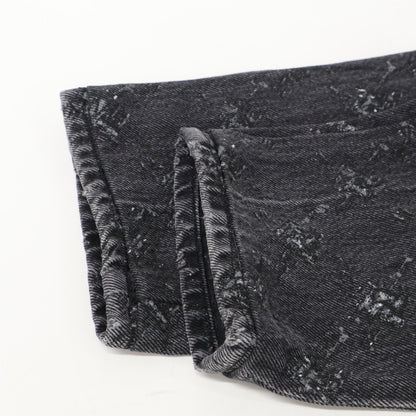 CHANEL シャネル 【美品/国内正規】P62012V47627 ココマークボタン マトラッセ ジップフライ デニムパンツ ボトムス