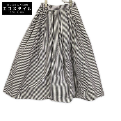 UNITED ARROWS 1524-1-620010 striped taffeta voluminous gathered skirt skirt