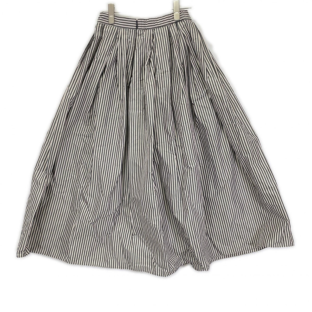 UNITED ARROWS 1524-1-620010 striped taffeta voluminous gathered skirt skirt