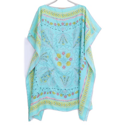 EMILIO PUCCI エミリオプッチ 【美品/国内正規】1HWL971 シェルプリント シルク100％ スカーフポンチョ ジャケット