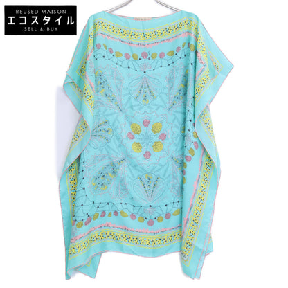 EMILIO PUCCI エミリオプッチ 【美品/国内正規】1HWL971 シェルプリント シルク100％ スカーフポンチョ ジャケット