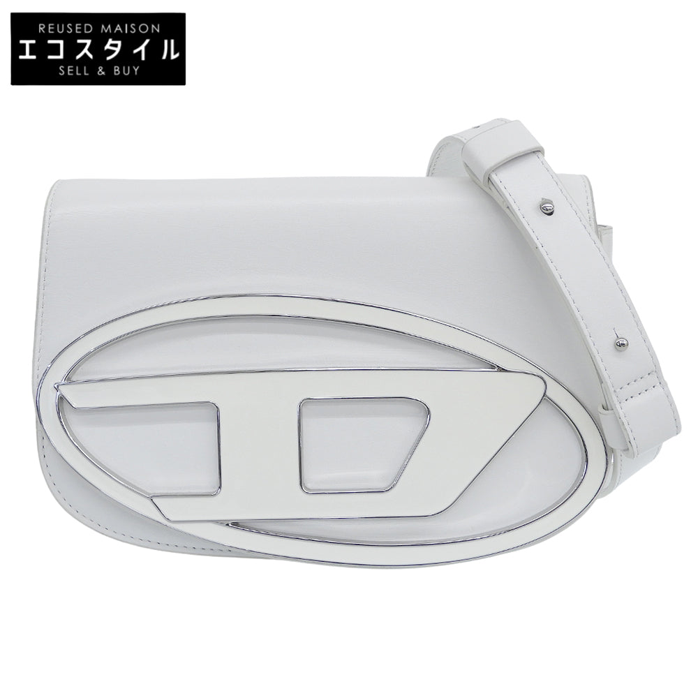 DIESEL ディーゼル 1DR M ロゴ金具 ショルダーバッグ レディース ホワイト X09568 PR818 ショルダーバッグ