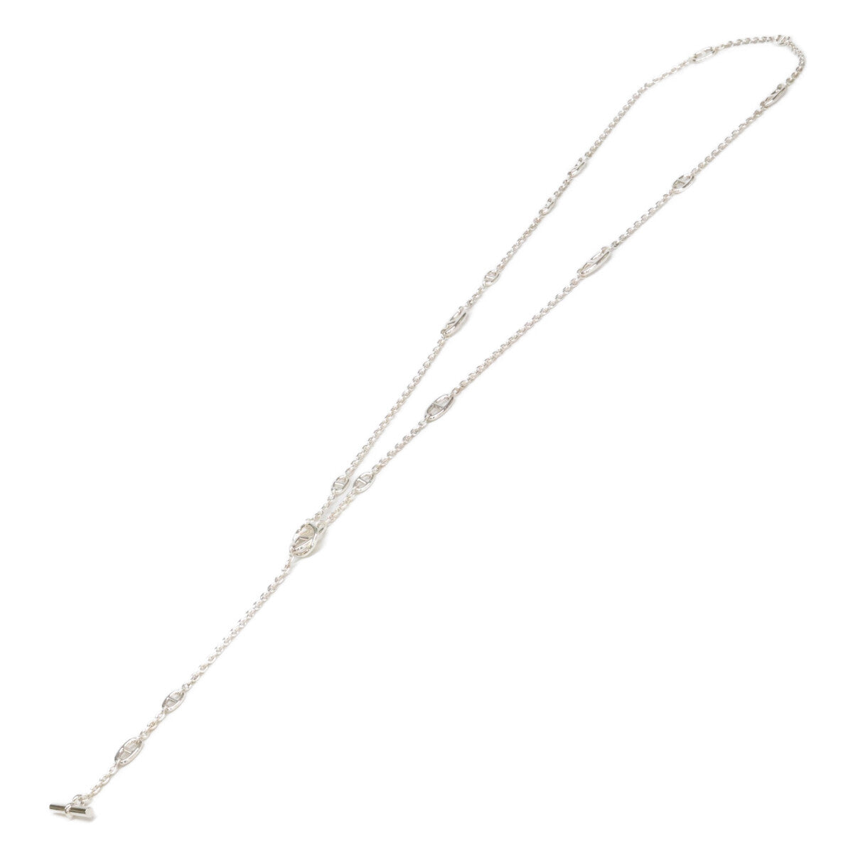 HERMES エルメス 新品同様 Ag925 シェーヌダンクル ファランドール 120cm ネックレス