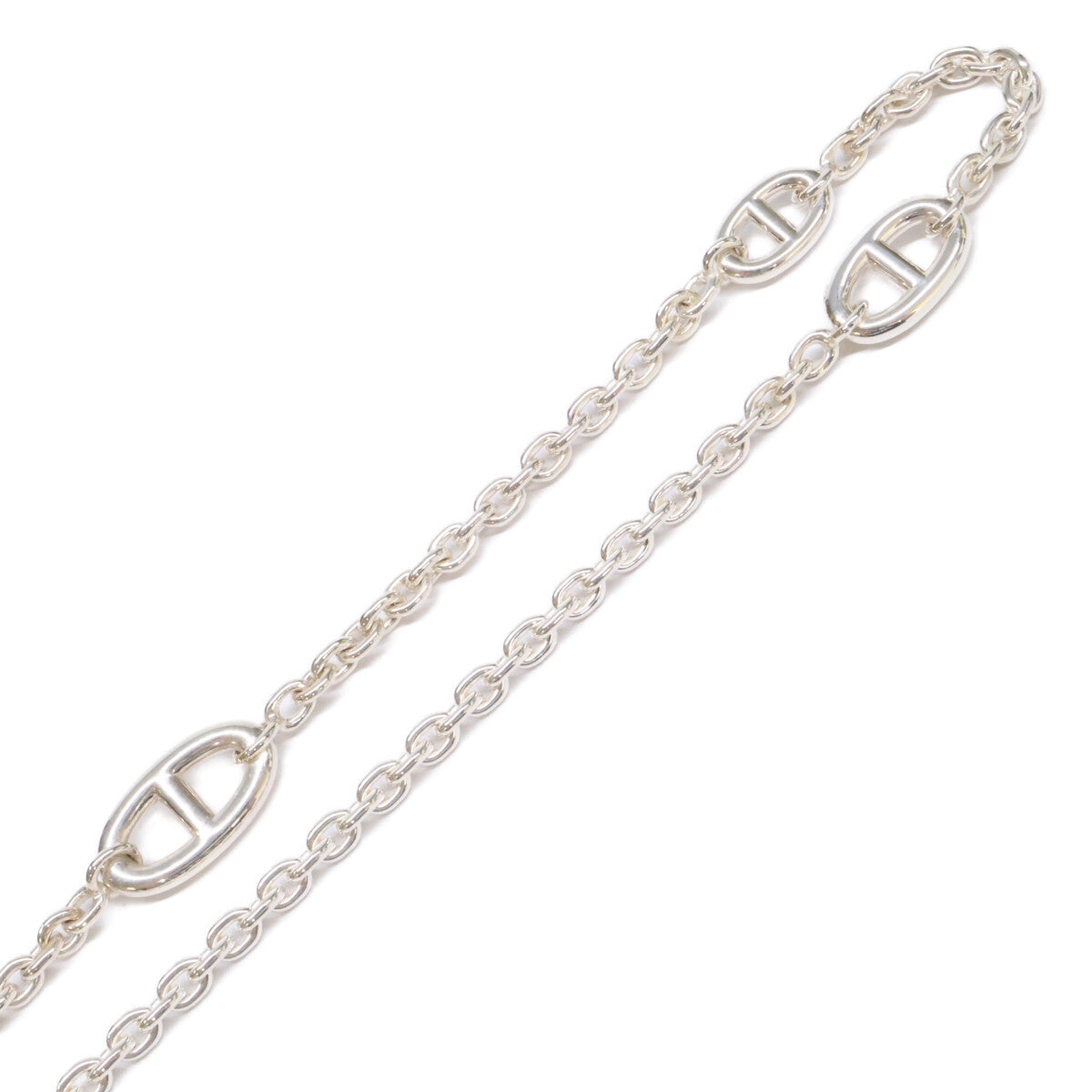 HERMES エルメス 新品同様 Ag925 シェーヌダンクル ファランドール 120cm ネックレス