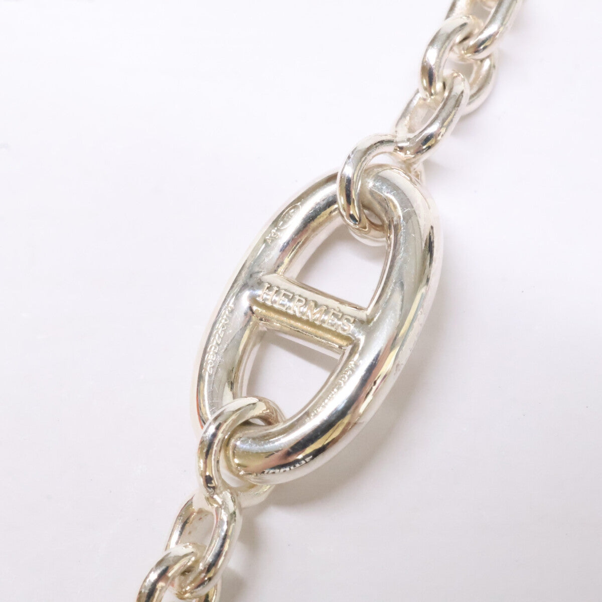 HERMES エルメス 新品同様 Ag925 シェーヌダンクル ファランドール 120cm ネックレス