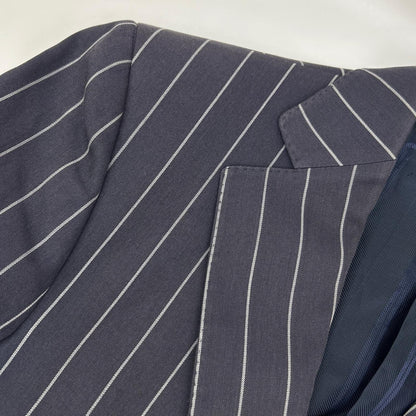 Ermenegildo Zegna エルメネジルドゼニア TRAVEL ネイビー ストライプ2Bジャケット ジャケット