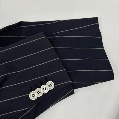 Ermenegildo Zegna エルメネジルドゼニア TRAVEL ネイビー ストライプ2Bジャケット ジャケット