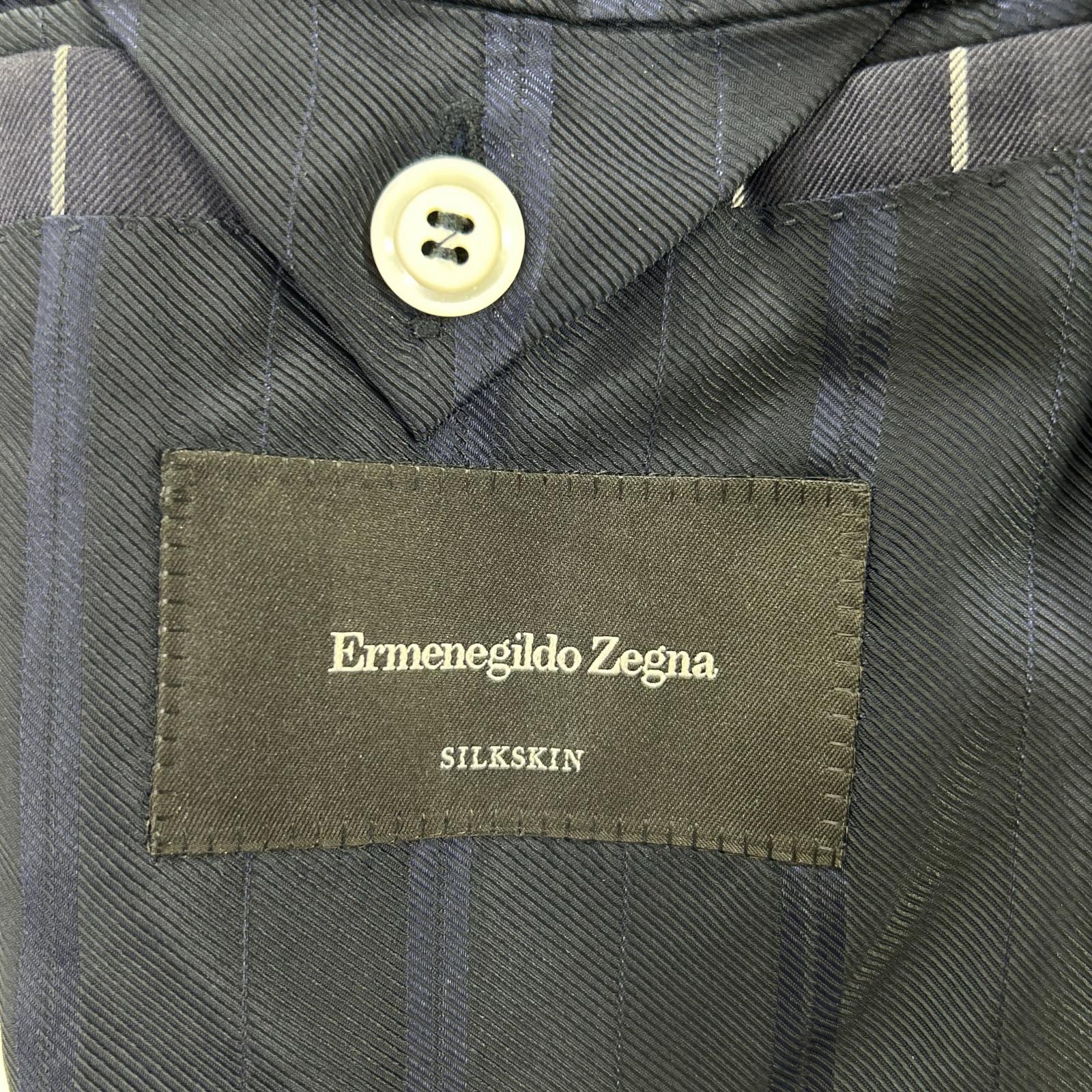 Ermenegildo Zegna エルメネジルドゼニア TRAVEL ネイビー ストライプ2Bジャケット ジャケット