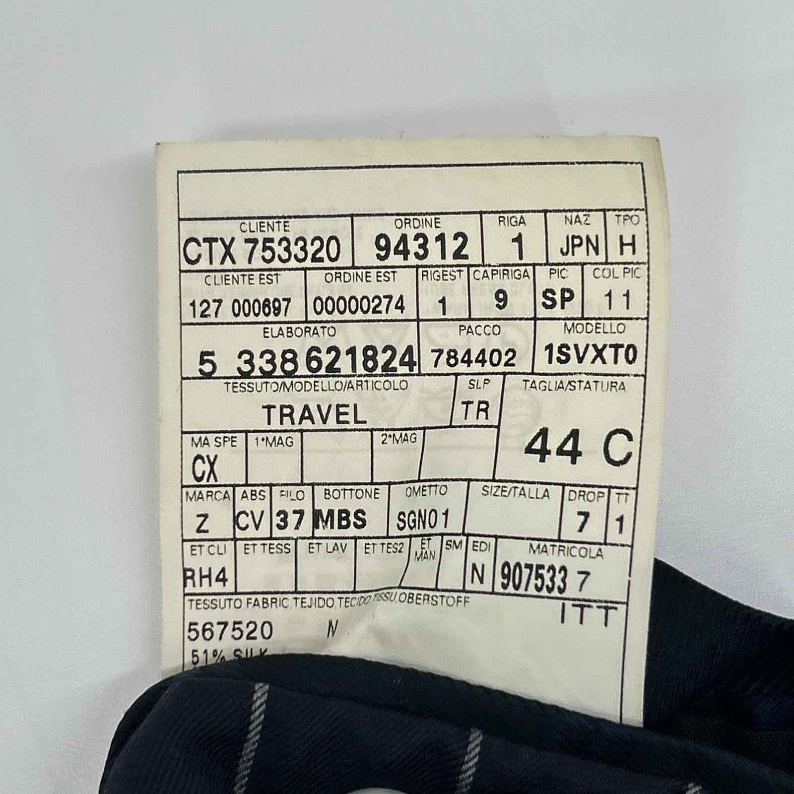 Ermenegildo Zegna エルメネジルドゼニア TRAVEL ネイビー ストライプ2Bジャケット ジャケット
