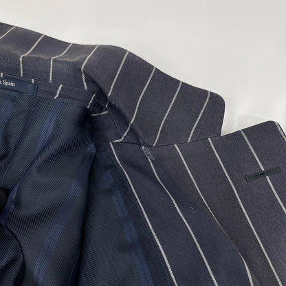 Ermenegildo Zegna エルメネジルドゼニア TRAVEL ネイビー ストライプ2Bジャケット ジャケット