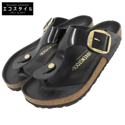 BIRKEN STOCK ビルケンシュトック 美品 Gizeh Big Buckle / ギゼ ビッグバックルサンダル シューズ メンズ 黒 ブラック 39 シューズ