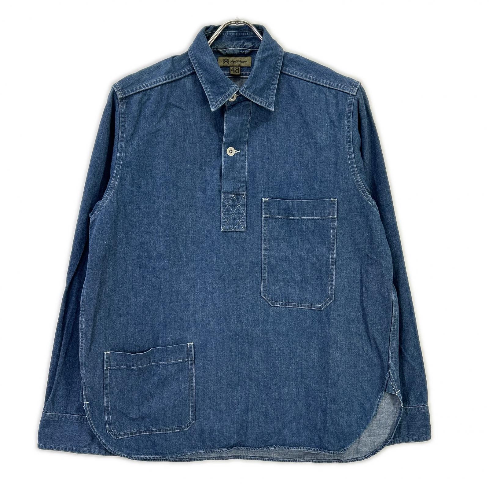 NIGEL CABOURN ナイジェルケーボン 8020010006 P.O.H. NAVALプールオーバーデニムシャツ トップス
