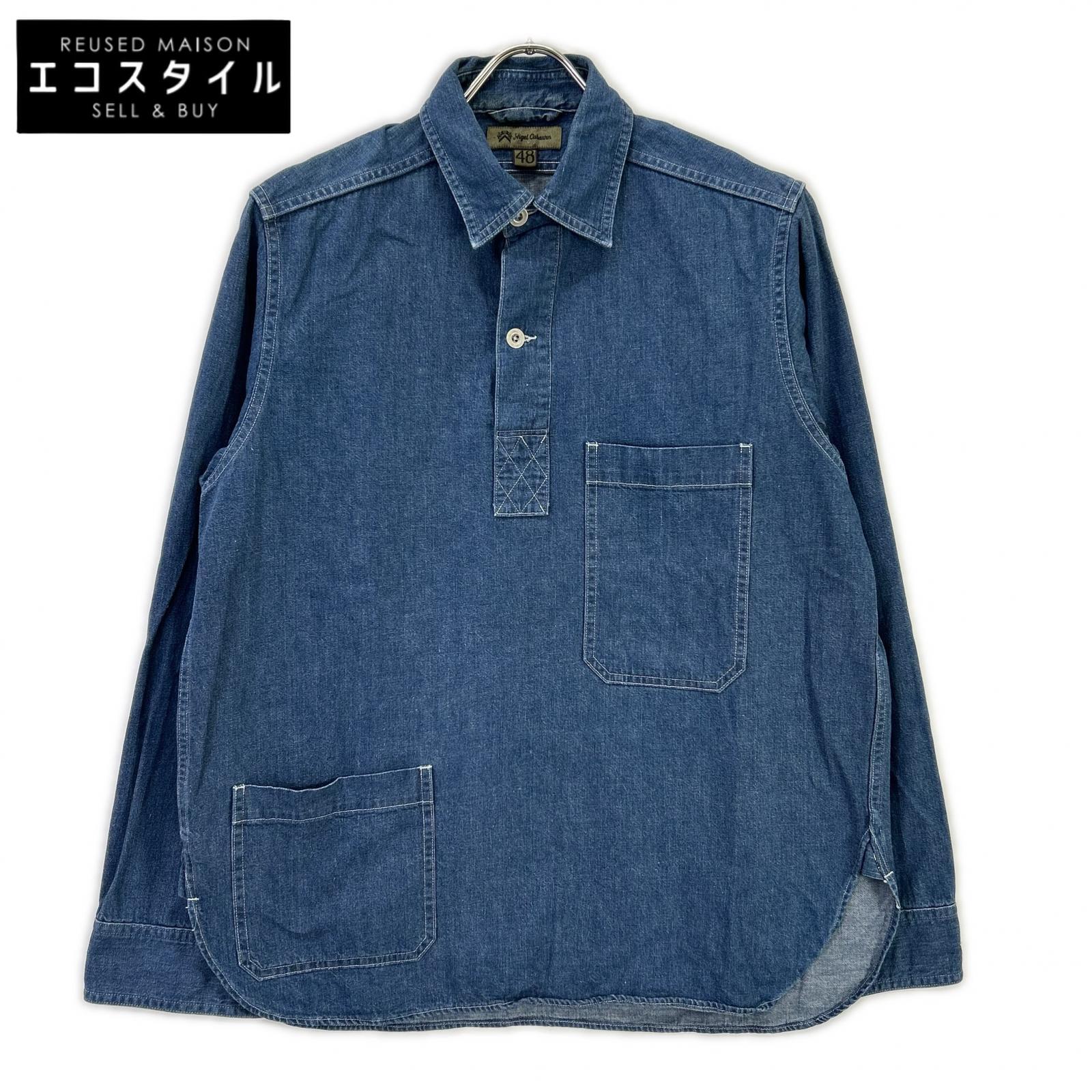 NIGEL CABOURN ナイジェルケーボン 8020010006 P.O.H. NAVALプールオーバーデニムシャツ トップス