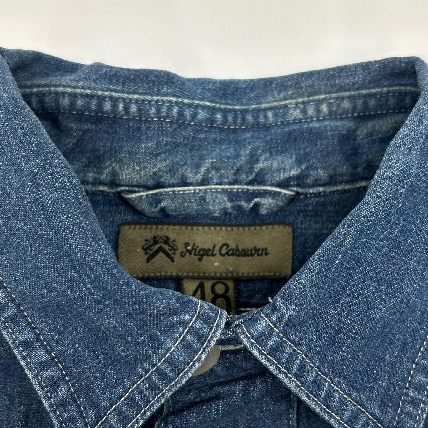 NIGEL CABOURN ナイジェルケーボン 8020010006 P.O.H. NAVALプールオーバーデニムシャツ トップス