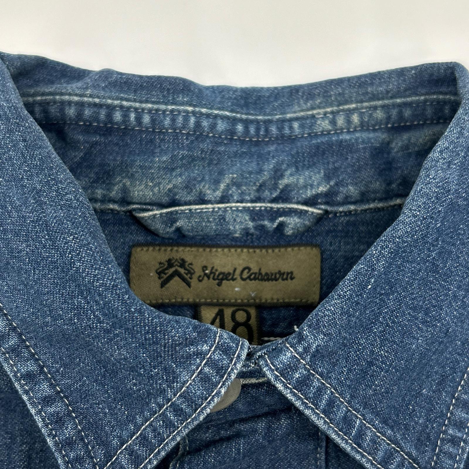 NIGEL CABOURN ナイジェルケーボン 8020010006 P.O.H. NAVALプールオーバーデニムシャツ トップス