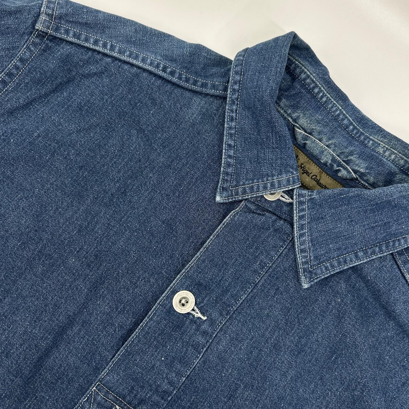 NIGEL CABOURN ナイジェルケーボン 8020010006 P.O.H. NAVALプールオーバーデニムシャツ トップス