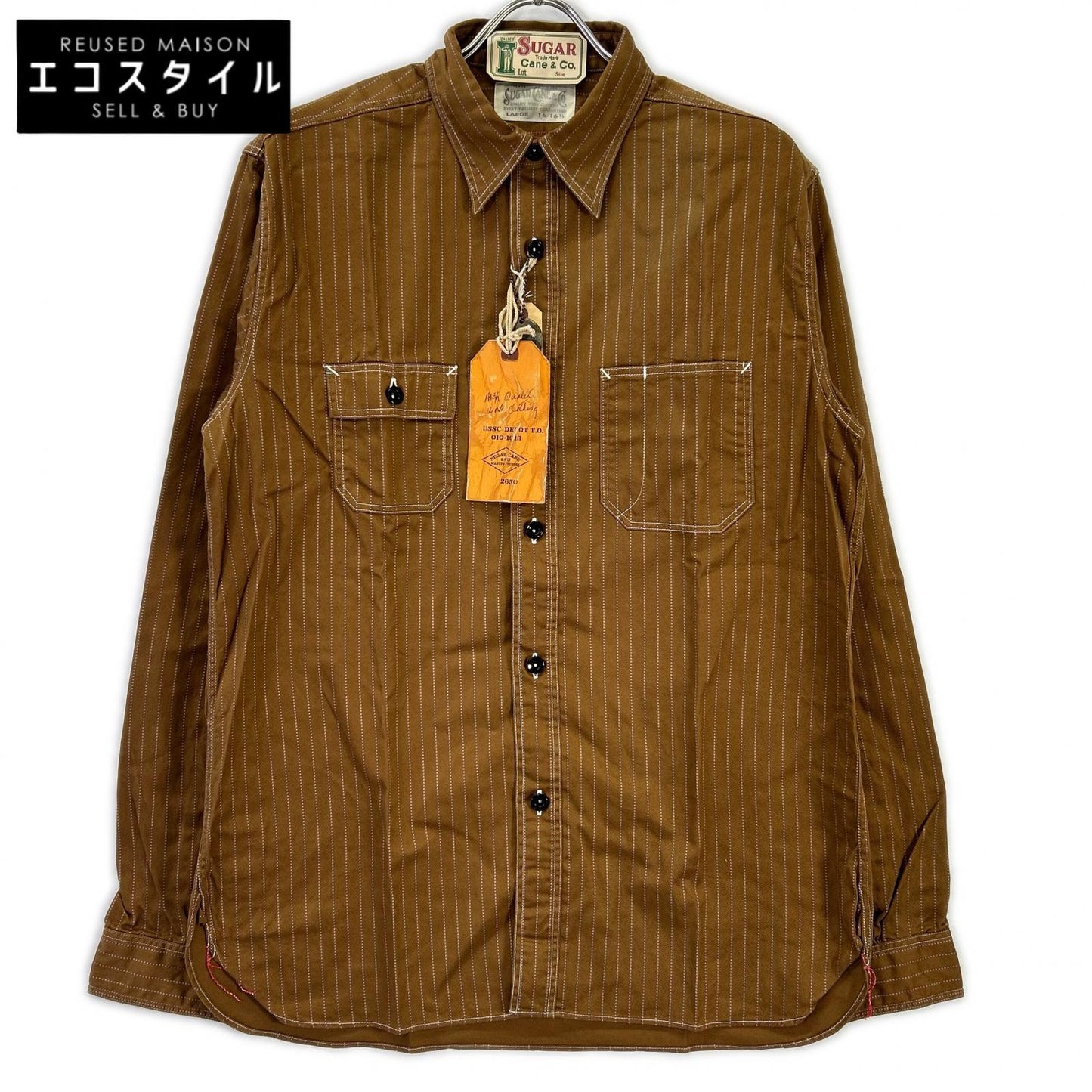 SUGAR CANE シュガーケーン SC28516 8.5oz.STRIPE WORK SHIRT トップス