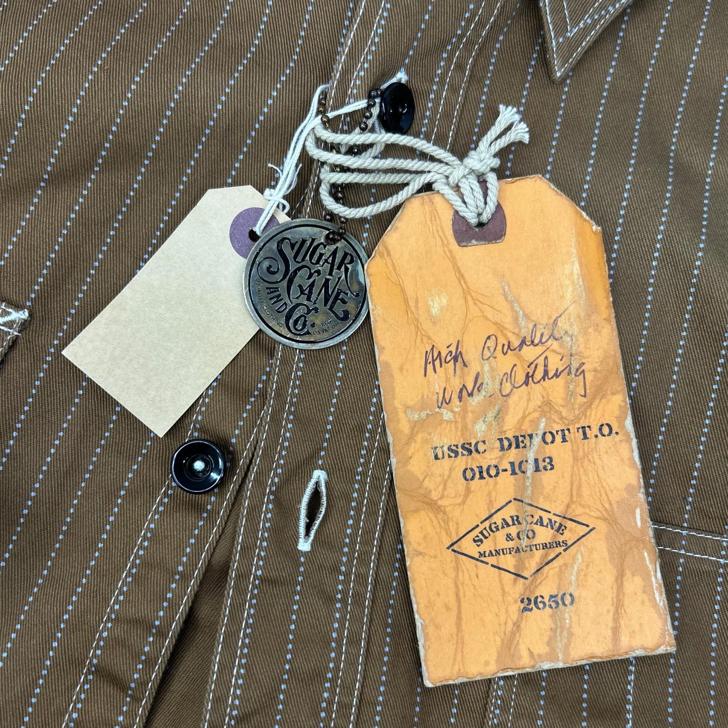 SUGAR CANE シュガーケーン SC28516 8.5oz.STRIPE WORK SHIRT トップス