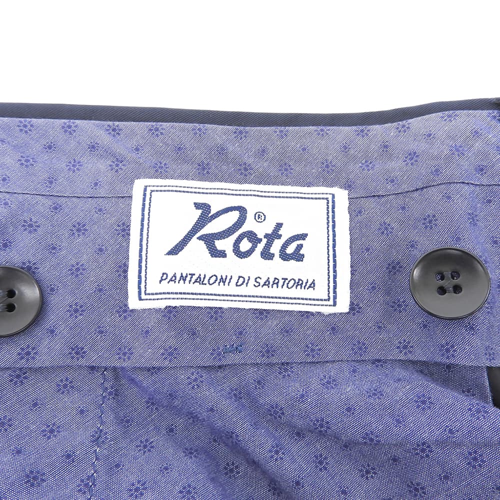 Rota ロータ ワンタック コットン スラックス ボトムス メンズ ネイビー 48 ボトムス