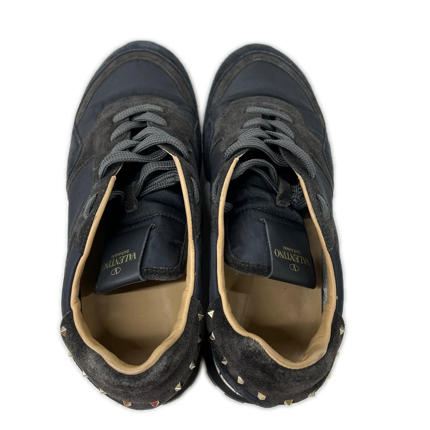 Valentino Garavani ヴァレンティノガラヴァーニ TL952Y0 ロックスタッズ スエード/ナイロン ローカット スニーカー シューズ