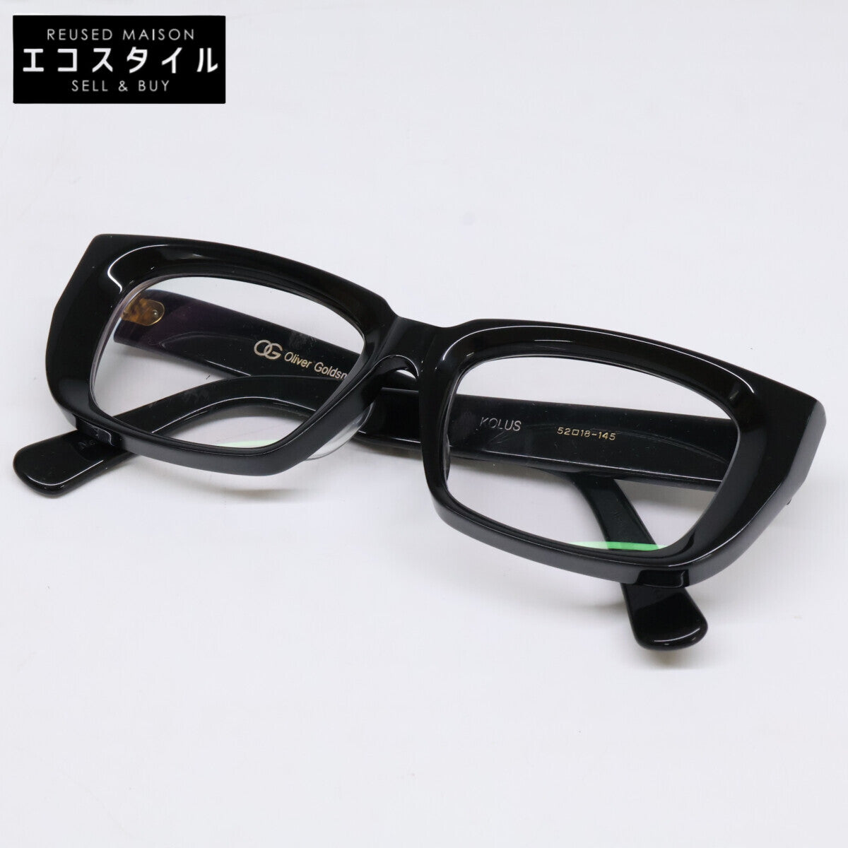 OLIVER GOLDSMITH オリバーゴールドスミス KOLUS スクエアシェイプ セルフレーム アイウェア 眼鏡