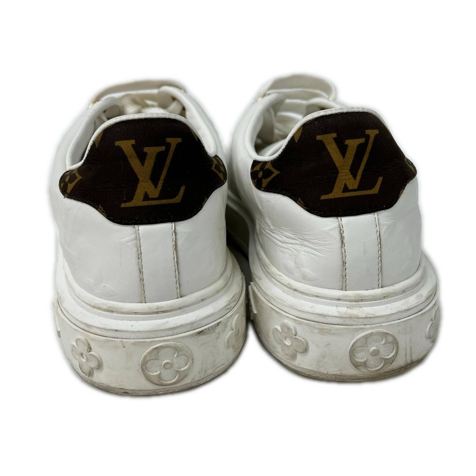 LOUIS VUITTON ルイヴィトン タイムアウトライン モノグラムパターンレザー スニーカー シューズ