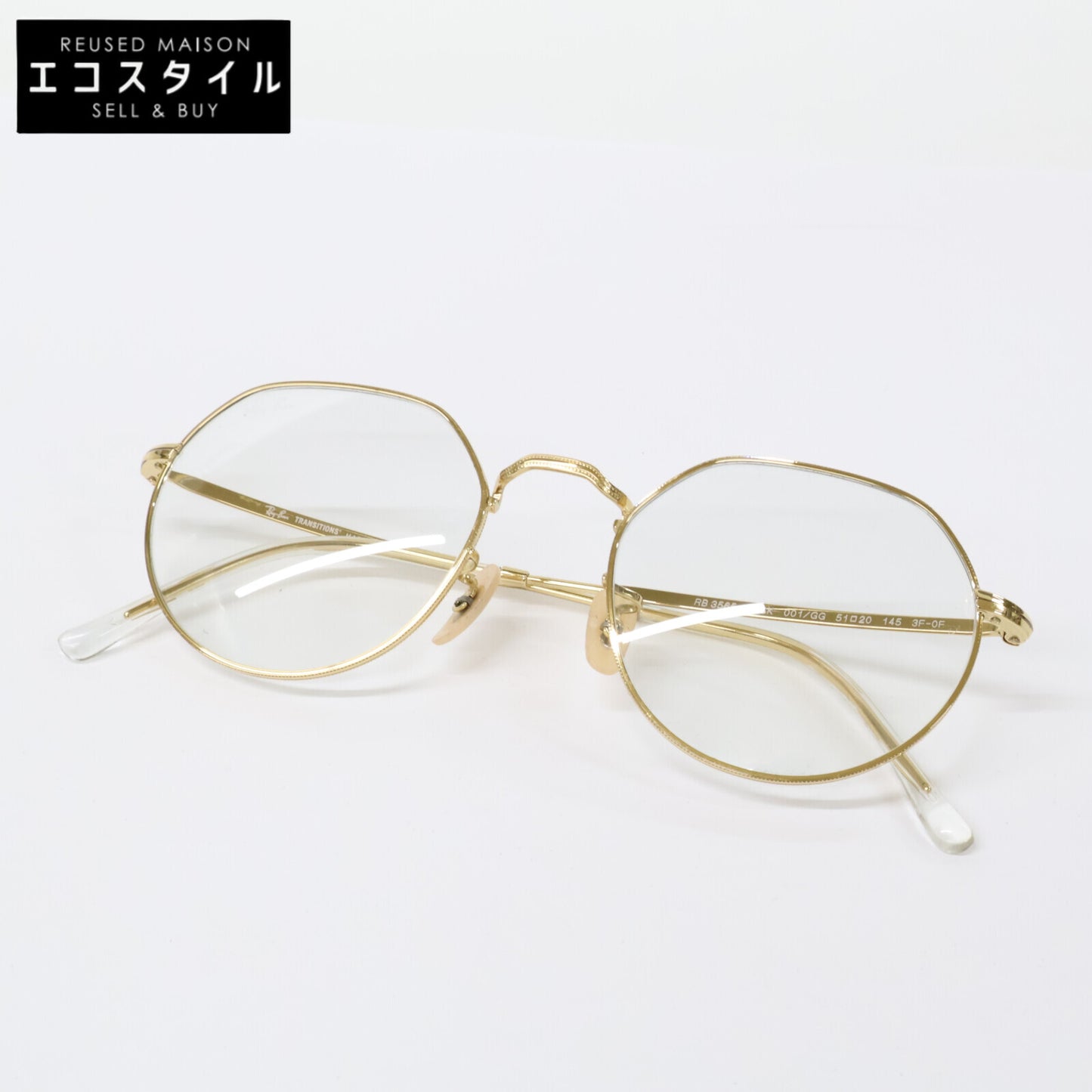 Ray-Ban レイバン 【美品】RB3565 001/GG RAYBAN JACK ジャック メタルフレーム 眼鏡
