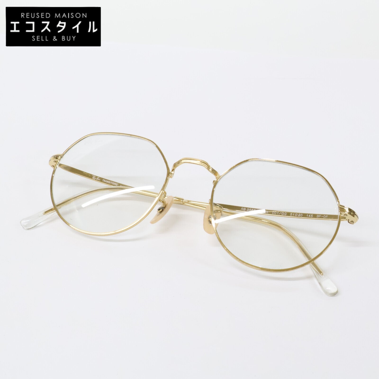 Ray-Ban レイバン 【美品】RB3565 001/GG RAYBAN JACK ジャック メタルフレーム 眼鏡