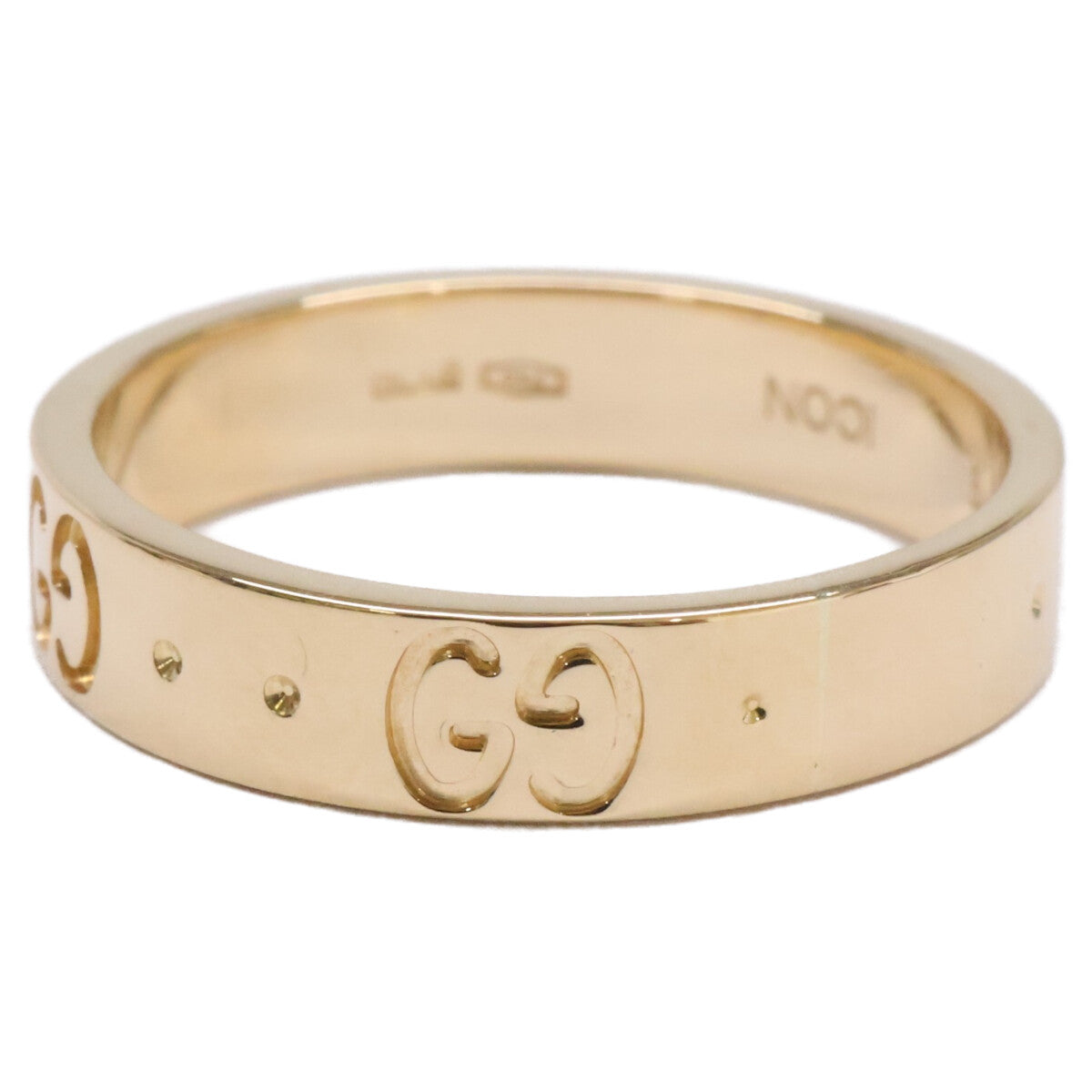 GUCCI グッチ 仕上げ済み K18 GGアイコン スリム リング 指輪