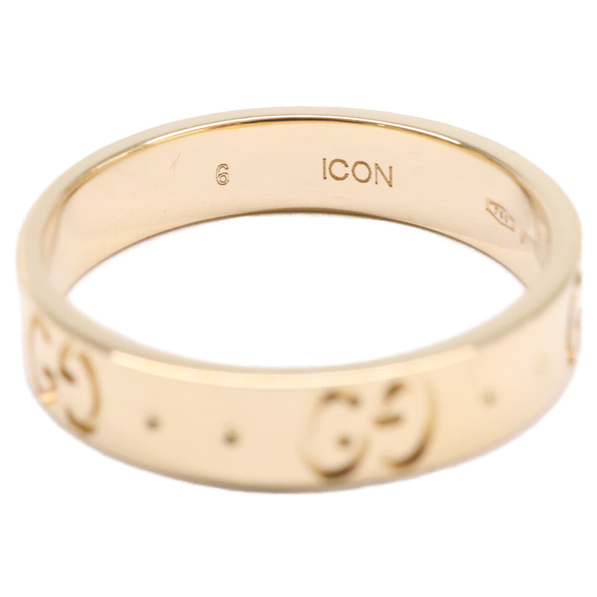 GUCCI グッチ 仕上げ済み K18 GGアイコン スリム リング 指輪