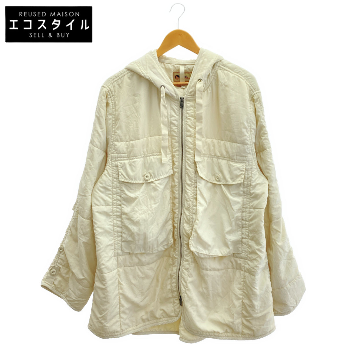 NIGEL CABOURN ナイジェルケーボン 8047-13-0050 ミッドフィールドライナーキルテッドフーディ トップス