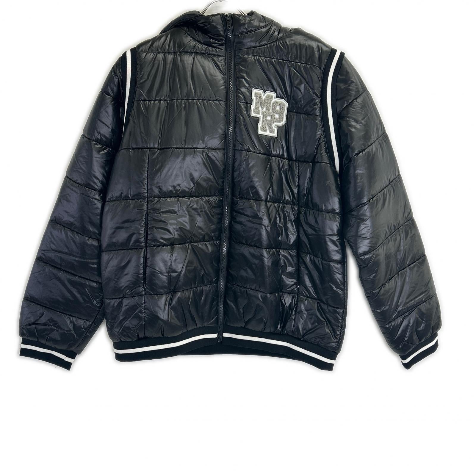 MIRROR9 black 2-way play padding jacket jacket