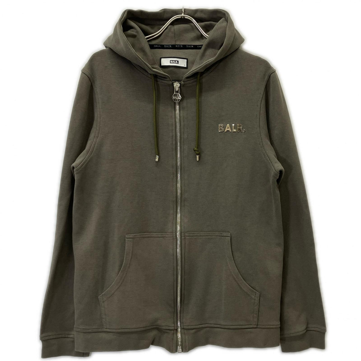 BALR. BALR. 8719777190938 Khaki Zip-Up Hoodie Top