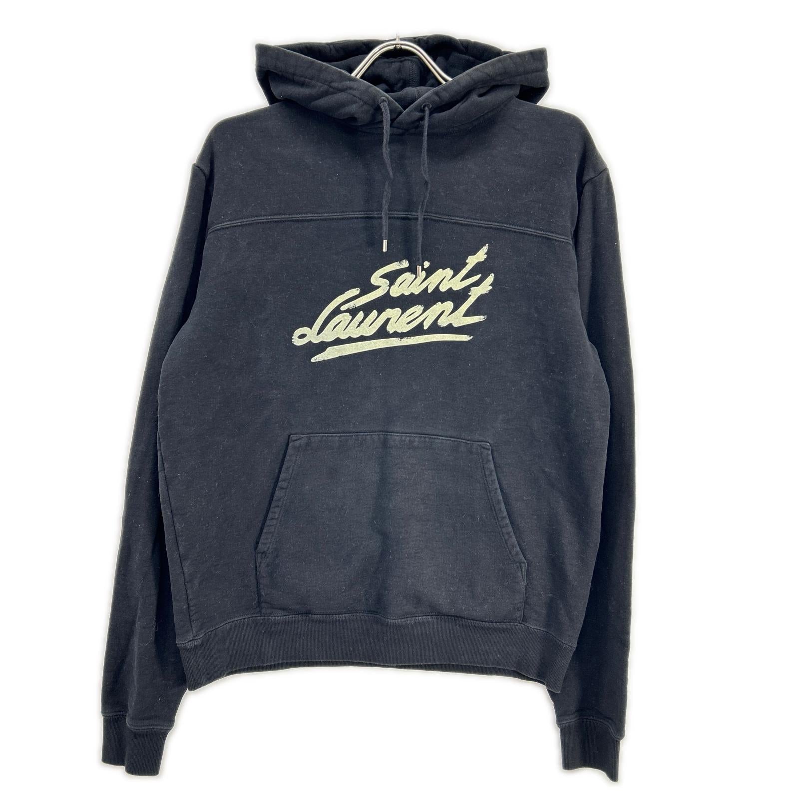 YvesSaintLaurent Yves Saint Laurent 677263 signature flocked-logo hoodie top