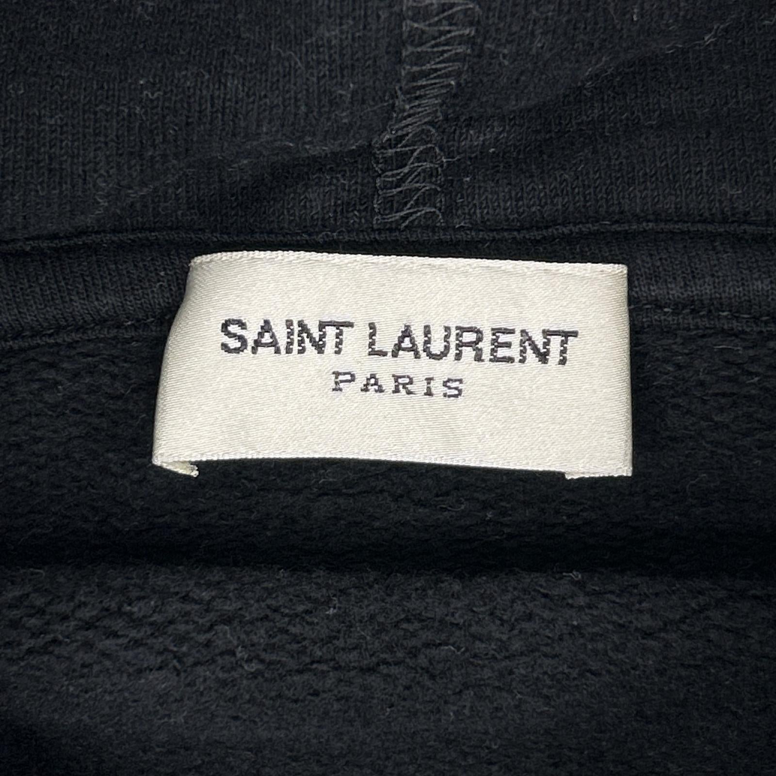 YvesSaintLaurent Yves Saint Laurent 677263 signature flocked-logo hoodie top