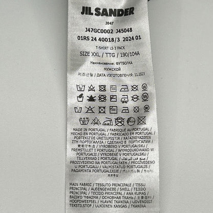 JIL SANDER+ ジルサンダープラス J47GC002 24年製 ラベルタグ クルーネックロングTシャツ トップス