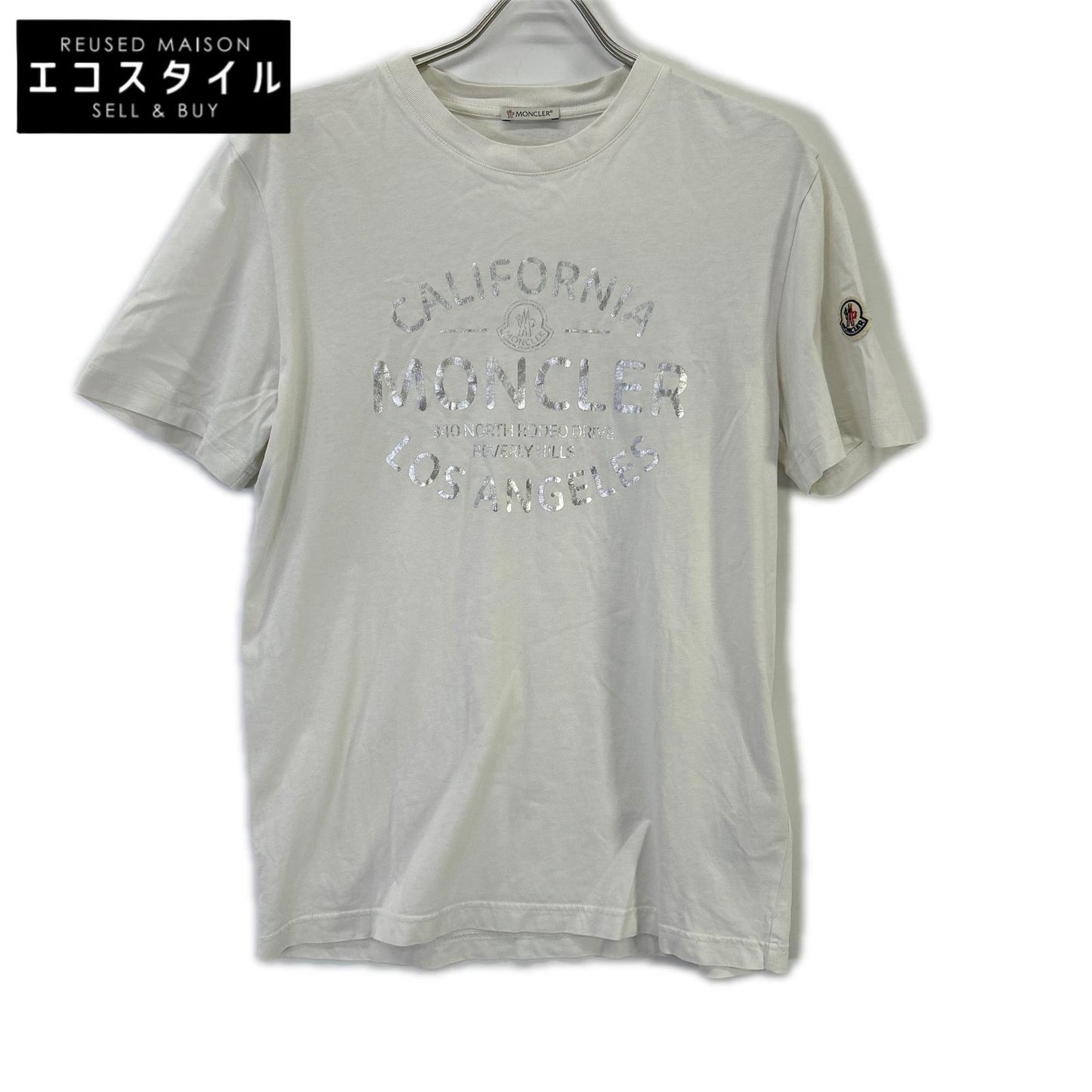 MONCLER モンクレール 23年製 メタリックフロントロゴ Tシャツ トップス