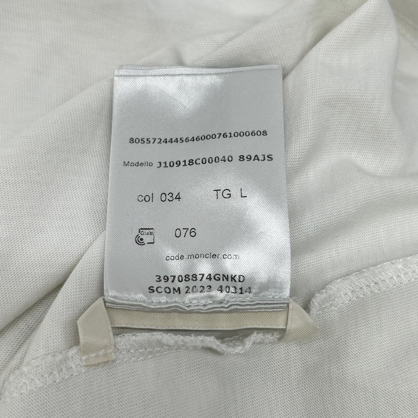 MONCLER モンクレール 23年製 メタリックフロントロゴ Tシャツ トップス