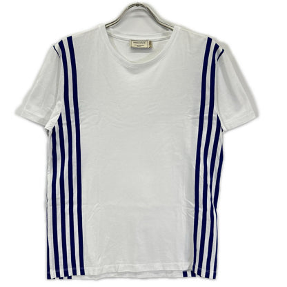 MAISON KITSUNE メゾンキツネ ホワイト サイドストライプTシャツ トップス