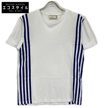 MAISON KITSUNE メゾンキツネ ホワイト サイドストライプTシャツ トップス