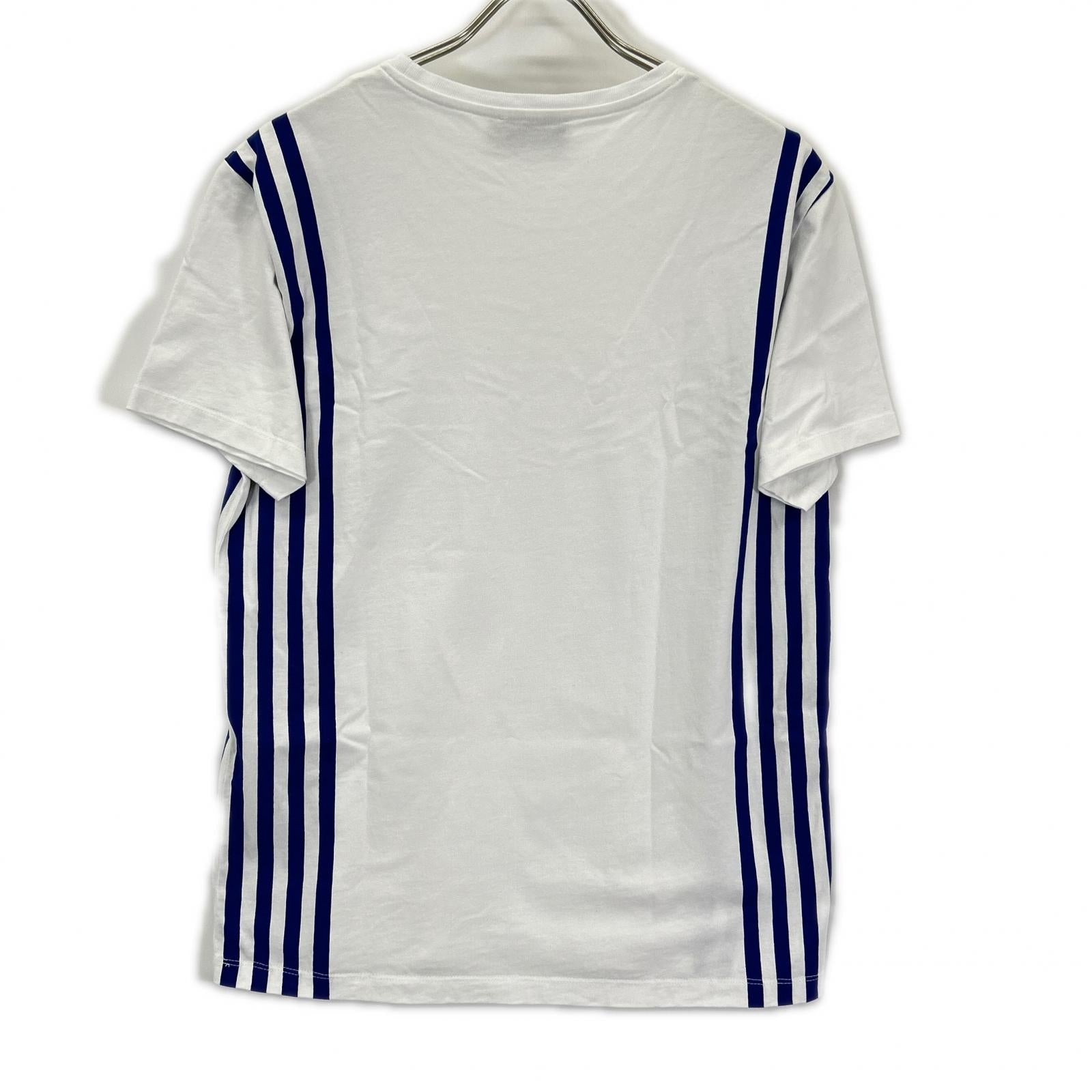 MAISON KITSUNE メゾンキツネ ホワイト サイドストライプTシャツ トップス