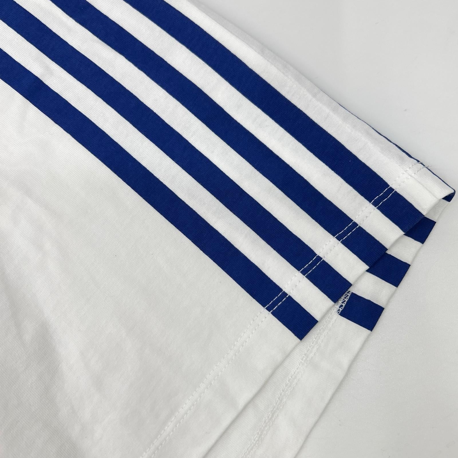 MAISON KITSUNE メゾンキツネ ホワイト サイドストライプTシャツ トップス