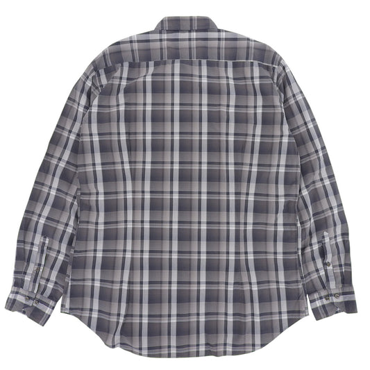 ETRO, excellent condition, cotton checked shirt, top, men's, gray tones, 42, 102-16376-3424, top