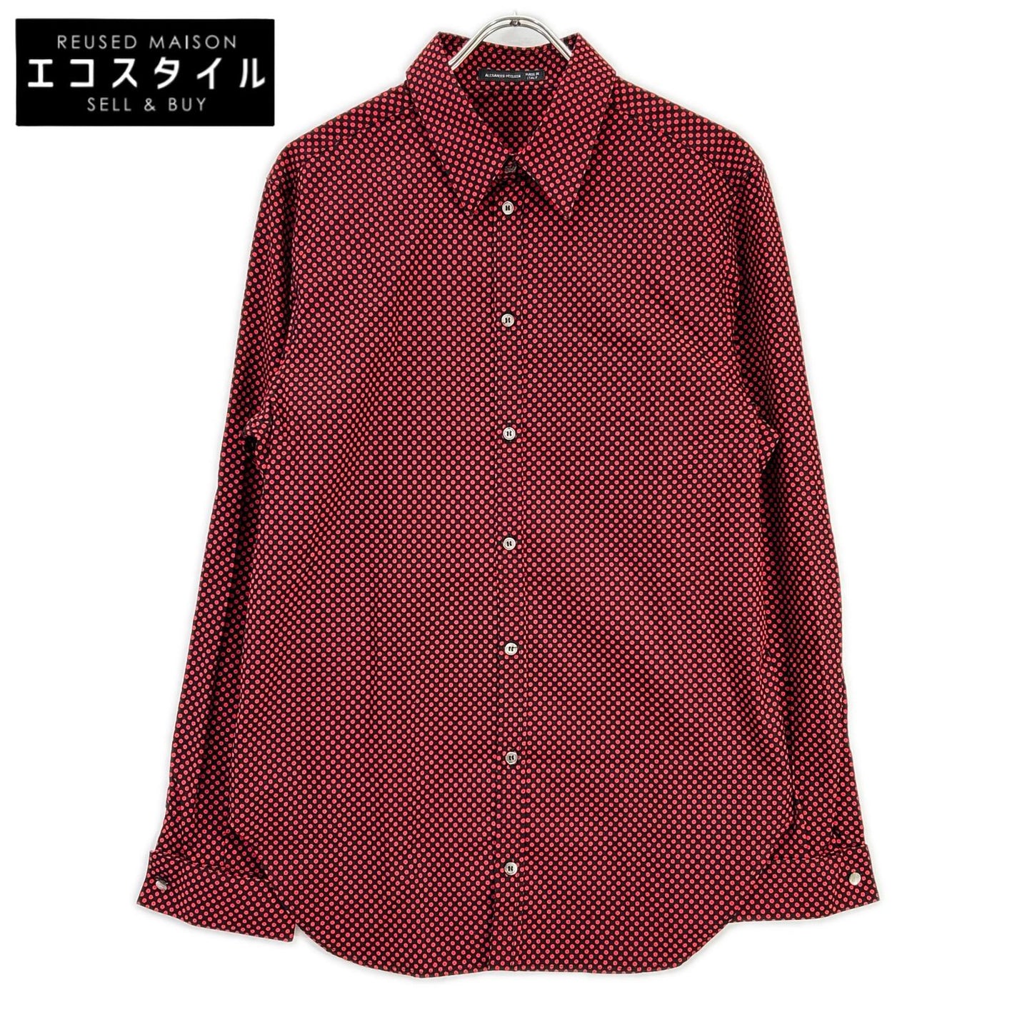 ALEXANDER McQUEEN アレキサンダーマックイーン HSMQ-NM-1009 初期タグ本人期ダブルカフスドット柄シャツ トップス