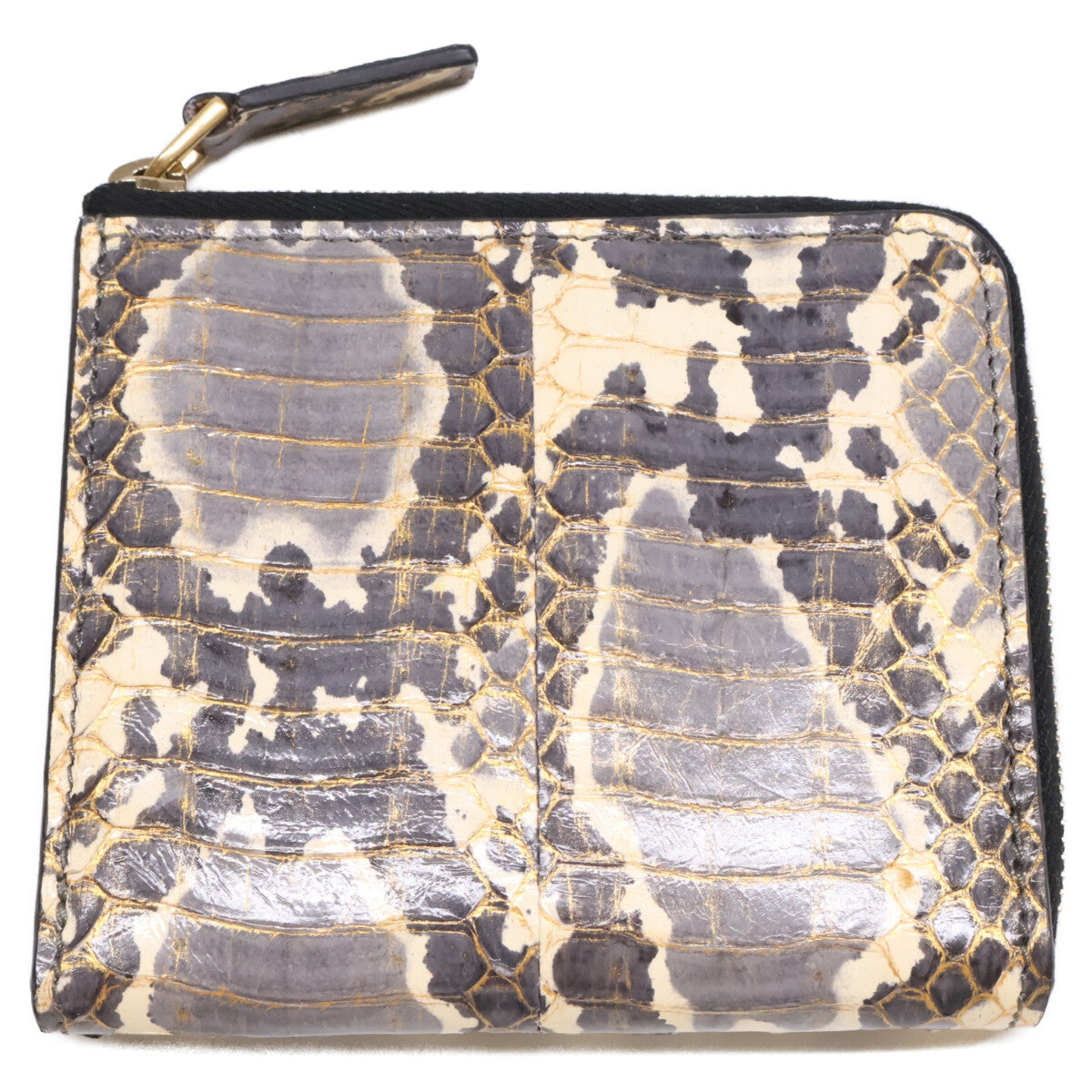 ALEXANDER McQUEEN アレキサンダーマックイーン 298883 パイソン L字ファスナー コインケース