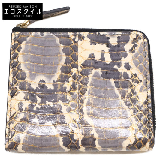 ALEXANDER McQUEEN アレキサンダーマックイーン 298883 パイソン L字ファスナー コインケース