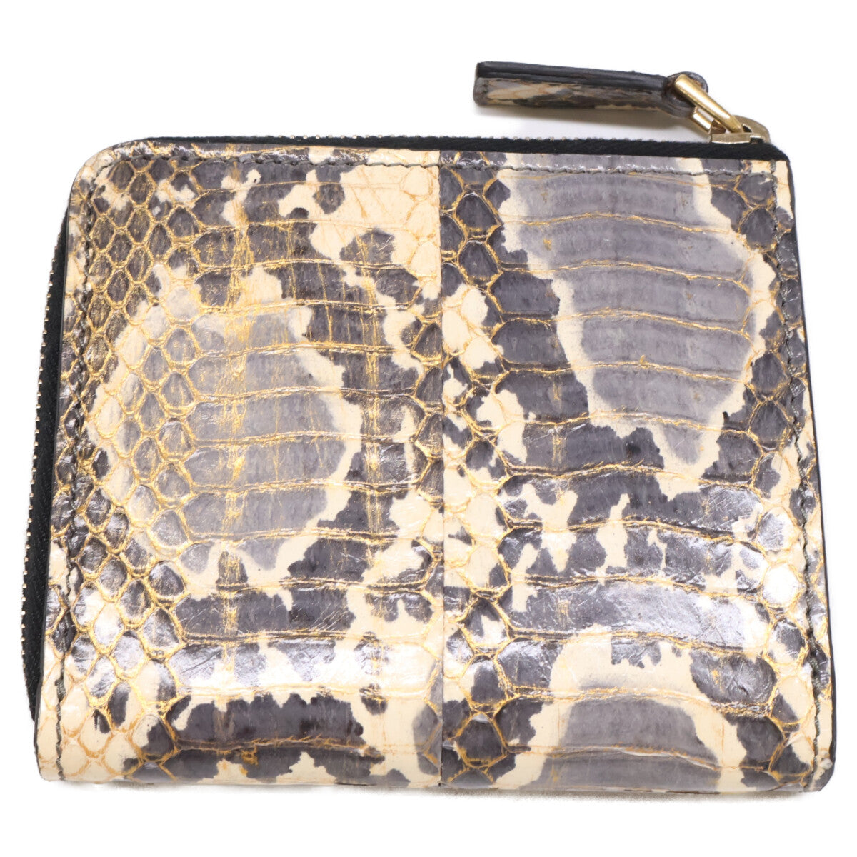 ALEXANDER McQUEEN アレキサンダーマックイーン 298883 パイソン L字ファスナー コインケース