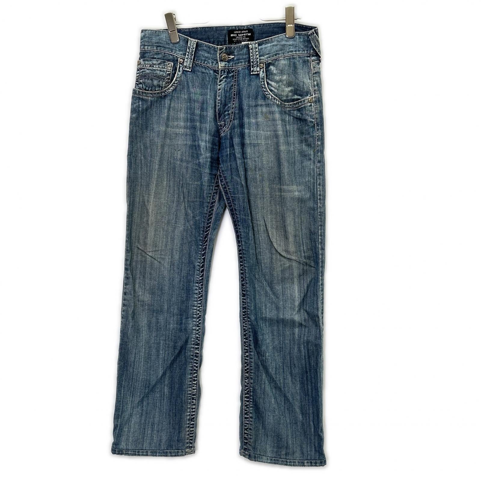 GIORGIOARMANI ジョルジオアルマーニ J09391 BIG WHITE デニムパンツ ボトムス